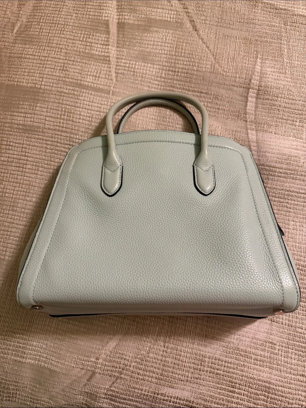 kate spade mint green pebbled leather satchel